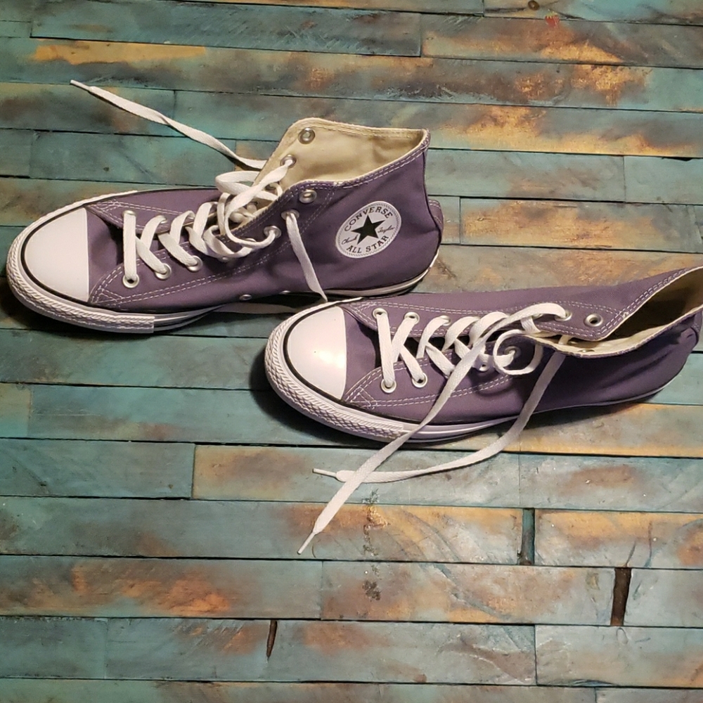 Purple high top Converse